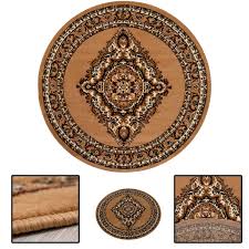 Festnight teppich outdoor teppiche rund geflochten für garten oder balkon handgefertigt jute weiß und natur 120 cm. Teppich Rund Orientalisch Klassisch Orient Teppich Kurzflor Wohnzimmer Schlafzimmer Vimoda Homestyle
