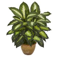 Artificial Plant Dieffenbachia Plant With Ceramic Planter Plants Foliage Plants Artificial Plants
