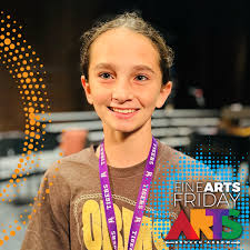 Welcome to Fine Arts Friday! Today we feature Payton McCall from Oneta  Ridge Middle School. Payton is a seventh grader enrolled in Martha Beaty's  choir class at Oneta Ridge. "She is also