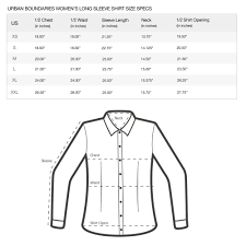 womens size charts urban boundaries