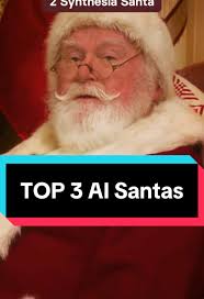 Top 3 AI Santas 🧑‍🎄🎅I’ve tried three AI santa videos! Guess which one is  the BEST!! #ai #santa #christmas #december #santaclaus #gift #synthesia  #free #funny #aisanta #best
