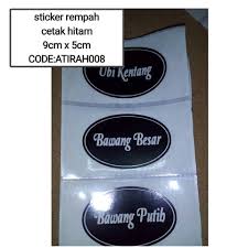 This super cute free label templates will help you get ready for back to school! Fissticker Sticker Untuk Barangan Dapur Kalis Air