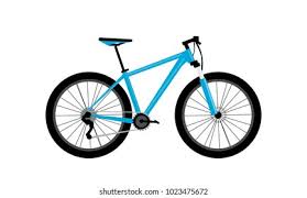 Illustration of three cyclists on a hill. Mountain Bike Vector Stock Vector Royalty Free 1023475672