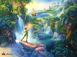 Peter Pan In Neverland Peter Pan Disney Thomas Kinkade Disney Kinkade Disney