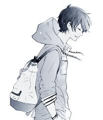 Another Black And White Image Of A Male Anime Manga Character This One Shows A Side Profile Of The Boy S Fac Anime Drawings Boy Cute Anime Boy Cute Anime Guys Orphaned on the mean streets of treasure town, lost boys black and white must mug, steal and fight to survive.