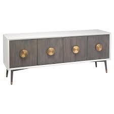 Shop our best selection of white sideboards & buffet tables to reflect your style and inspire your home. Interlude Desire Mid Century White Grey Oak Wood Gold Brass Buffet Sideboard Standard 50 75 W Kathy Kuo Home