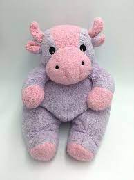 Ty Baby Moocowbaby Pink Purple Moo Cow Plush Rattle Stuffed Animal 2000 Ty Ty Babies Pink Cow Purple Teddy Bear