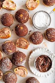 Chocolate Hazelnut Cream Puffs With Whipped Cream Cloudy Kitchen Recipe Chocolate Hazelnut Desserts Dessert Recipes