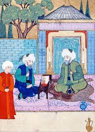 divan sairlerinden sururi celebi nin meclisini gosteren bir minyatur asik celebi tezkire sanat minyaturler resim