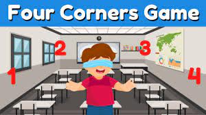 Write a large letter b on the second sign; How To Play The Four Corners Game Youtube