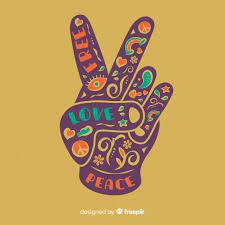 Download Lovely Peace Fingers Composition With Colorful Style Peace Fingers Peace And Love Sign Art