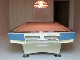 Vintage Brunswick Gold Crown 1 I 9 Ft Foot Billiard Table Newly Recovered Cloth Billiard Table Billiards Modern Pool Table