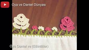 Yikik Gul Oyasi 9 Ceyizlik Oya Yapimi Youtube Oya Ornekleri Tig Desenleri Oya