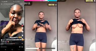 Naija Tiktoker Ashakeade Flashes Her Boobs On Tiktok Live - Naijapornsite