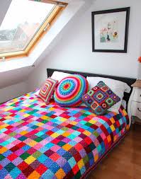 crochet colorful bed babaanne dantelleri battaniye afgan tig isi