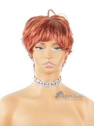 Orange Ginger Short Pixie Cut AirFit Capless Wear & Go Wigs [AFW01]