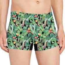 Watercolor Cactus Plant Print Men S Boxer Briefs In 2021 Mens Boxer Men S Boxer Briefs Plant Print