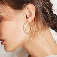 Amazon.com: KATIE OTTE Gold Hoop Earrings 14K Jewelry for Womens Earrings  Modish Hoops Earring Gold Earring Hoops Thick Chunky 40mm: Clothing, Shoes  & Jewelry