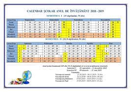 Structura Anului È™colar Orarul LecÈ›iilor Si Al VacanÈ›elor Din Anul De InvÄƒÈ›Äƒmant 2018 2019 Diez