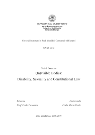 In)visible Bodies: Disability, Sexuality and Constitutional Law