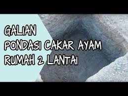 Cakar ayam dobel untuk dua tingkat hanya sekilas ukuran cakar ayam ini perbijinya 80×80 jadi klo dobel jadinya 80×160.pakai. Galian Pondasi Cakar Ayam Rumah Tingkat Dua Lantai Youtube