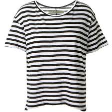 Black And White Striped Tee Shirt Enza Costa Black And White Striped Cotton T Shirt 82 Liked On Polyvore Featuring Black And White T Shirts White Striped Tee Black Striped Shirt