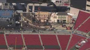 The ship is made of concrete, with six cannons on board, four of which fire confetti and two make cannon noises after each touchdown the bucs score. Pirate Ship At Raymond James Stadium Ahead Of Super Bowl Lv Youtube