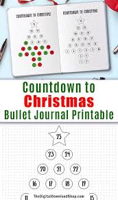 Bullet Journal Christmas Countdown Printable Bullet Journal Christmas Bullet Journal Bullet Journal Ideas Pages