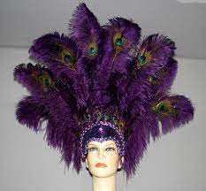 Prime Quality Ostrich Feather Headdresses Feather Fantail Feather Headdress Feather Headpiece Ostrich Feather