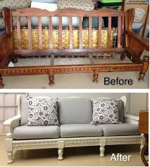 First, you pull out two supporting legs from the backrest, and then you can lower the backrest down to horizontal position. Sofa Make Over Vintage Furniture Makeover Sofa Makeover Couch Makeover
