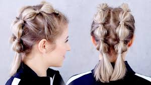 Super Easy Gym Workout Hairstlye For Short Hair Milabu Short Hair Tutorial Braids For Short Hair Short Hair Updo