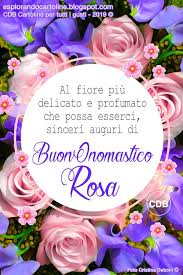 Cdb Cartoline Per Tutti I Gusti Cartolina Buon Onomastico Rosa Al Fiore Pi Buon Onomastico Buon Anniversario Onomastico