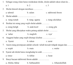 Demikianlah soal pat / ukk fikih kelas 2/ii jenjang mi semester genap dan kunci jawaban kurikulum 2013 yang dapat kami bagikan, semoga bermanfaat untuk kita semua. Soal Ukk Fiqih Kls 2 Mi Semester 2 Kurikulum 2013 Berbagi Jawaban 1