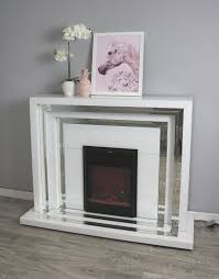 Check spelling or type a new query. Bianco White Silver Mirrored Fire Surround With Electric Fire 144cm