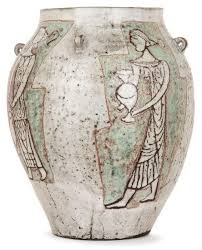 Lot Jean Derval 1925 2010 Vase Ovoide En Terre Chamottee A Large Ouverture Dans La Vente Ceramiques Des Annees 50 A Taja Vase Ceramique Poterie