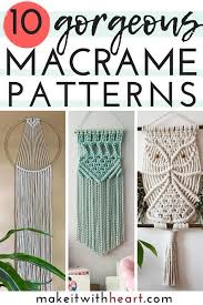 This bohemian inspired macrame wall hanging has been weaved, woven and knotted into an intricate pattern detailing a mix of shapes and textured delight. 10 Gorgeous Macrame Patterns For Boho Wall Hangings Macrame Patterns Macrame Projects Macrame
