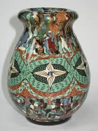 Jean Gerbino Vallauris Mosaic Vase Signed French Studio Art Etsy Mosaic Vase Pottery Art Vase