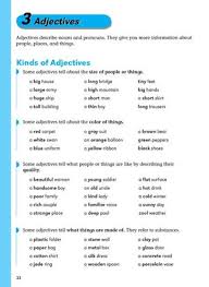 Adjective of quality is an important part of speech, which describes about the nature, type and adjective of quality is formed out of noun, verbs and other adjectives. Calameo Adjectives Full