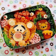 スコッチエッグをプーさんにしようと思ったので ご飯はティガー プーさんの眉毛つけ忘れてる t t ピグレットも入れたかったけど スペース無し 笑 私的になんかすごいメルヘンに レシピ 食べ物のアイデア スコッチエッグ