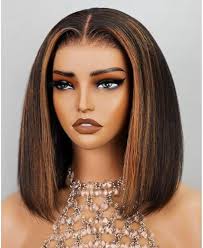 Amazon.com : Arabella 5x6 Chocolate Brown Lace Front Wig Human Hair Brown  Glueless Wigs Human Hair Pre Plucked Pre Cut Bleached 210% Density #4  Straight Lace Frontal Wigs for Black Women (5x6