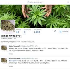 Twitter will display the first frame if you post a gif. Twitter S Bc Bud Anonymous Twitter User In Vancouver Drops Hidden Weed Around Town Betakit