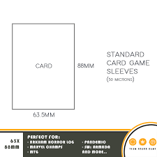 There is a trim line that is generally considered as a target line for cutting cards. Tbg Card Game Size Card Sleeves 63 5x88mm Team Board Game