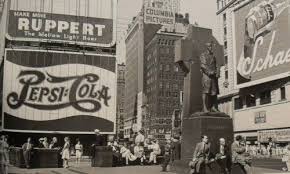 Times Square 1952 Vintage Fashion Timessquare Nyc Hotel Hamptoninntsqn Times Square Pepsi Cola Pepsi
