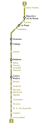 La línea fue inaugurada en 2012, y en 2014 un tramo tuvo que cerrar para realizar labores de mantenimiento. List Of Mexico City Metro Lines Wikipedia