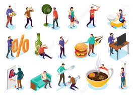 10% de remise sur tout le site. Isometric Bad Habits Addiction Set With Isolated Images Icons Royalty Free Cliparts Vectors And Stock Illustration Image 128160882