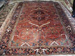 6 5 X 9 1 Coral And Navy Heriz Antique Persian Rug Wool For vacuuming, use a vacuum cleaner without a beater bar or one where you can set the bar to the highest pile setting.