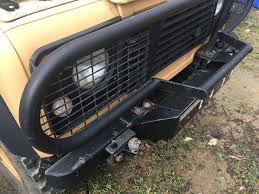 I was also considering getting a bumper custom made. Camel Trophy Brush Bar The Genuine Article On Camel Trucks Pics Measurements Needed Nas Row Land Rover Defender Forum