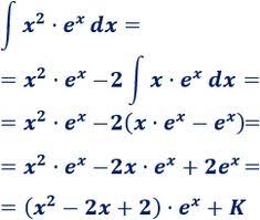 El Resultado Final De La Integral De X 2 E X Es X 2 2x 2 E X K En 2020 Integral Matematicas