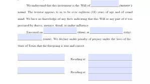 And though optional, a testator can have the document notarized to add an extra layer of legal free last will and testament printable form. Fillable Texas Last Will And Testament Form Free Formspal