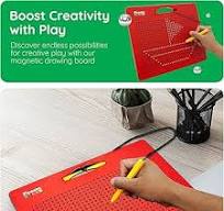 Amazon.com: PicassoTiles Toys Magnetic Drawing Board 12x10 inch Large 748  Bead Magnet Tablet Pad Erasable Reusable Writing Playboard STEM Toys ...